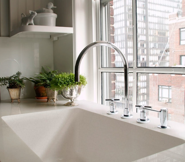 Kitchen Sink - White Glazed Lava - Modern - Kitchen Sinks - new york ...